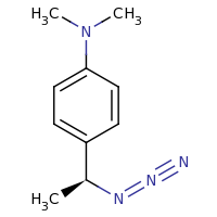 2d structure of 4-[(1S)-1-azidoethyl]-N,N-dimethylaniline