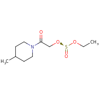 2d structure of 2-{[(R)-ethoxysulfinyl]oxy}-1-(4-methylpiperidin-1-yl)ethan-1-one