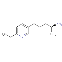 2d structure of (2S)-5-(6-ethylpyridin-3-yl)pentan-2-amine