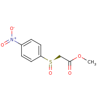 2d structure of methyl 2-[(R)-(4-nitrobenzene)sulfinyl]acetate