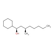 2d structure of (1R,3R)-1-cyclohexyl-3-methyloctan-1-ol