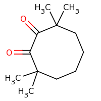 2d structure of 3,3,8,8-tetramethylcyclooctane-1,2-dione