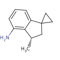 2d structure of (3'S)-3'-methyl-2',3'-dihydrospiro[cyclopropane-1,1'-indene]-4'-amine