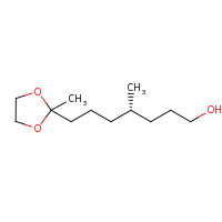 2d structure of (4S)-4-methyl-7-(2-methyl-1,3-dioxolan-2-yl)heptan-1-ol