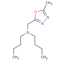 2d structure of dibutyl[(5-methyl-1,3,4-oxadiazol-2-yl)methyl]amine