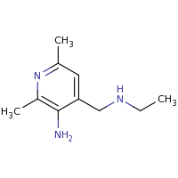2d structure of 4-[(ethylamino)methyl]-2,6-dimethylpyridin-3-amine