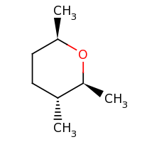 2d structure of (2S,3R,6R)-2,3,6-trimethyloxane