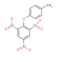 2d structure of 2-(4-methylphenoxy)-1,3,5-trinitrobenzene