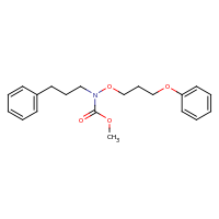 2d structure of methyl N-(3-phenoxypropoxy)-N-(3-phenylpropyl)carbamate