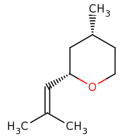 2d structure of (2S,4R)-4-methyl-2-(2-methylprop-1-en-1-yl)oxane