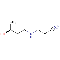 2d structure of 3-{[(3S)-3-hydroxybutyl]amino}propanenitrile