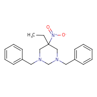 2d structure of 1,3-dibenzyl-5-ethyl-5-nitro-1,3-diazinane