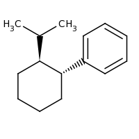 2d structure of [(1R,2S)-2-(propan-2-yl)cyclohexyl]benzene