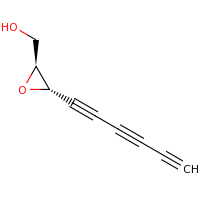 2d structure of [(2S,3S)-3-(hexa-1,3,5-triyn-1-yl)oxiran-2-yl]methanol
