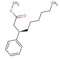 2d structure of methyl (3R)-3-phenylnonanoate