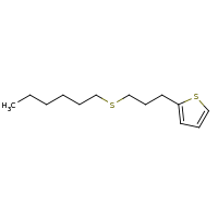 2d structure of 2-[3-(hexylsulfanyl)propyl]thiophene