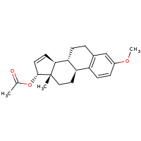 2d structure of (1S,10R,11S,14R,15S)-5-methoxy-15-methyltetracyclo[8.7.0.0^{2,7}.0^{11,15}]heptadeca-2(7),3,5,12-tetraen-14-yl acetate