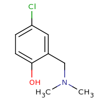 2d structure of 4-chloro-2-[(dimethylamino)methyl]phenol