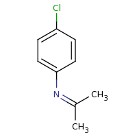 2d structure of 4-chloro-N-(propan-2-ylidene)aniline