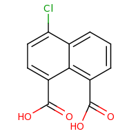 2d structure of 4-chloronaphthalene-1,8-dicarboxylic acid