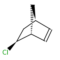 2d structure of (1R,4R,5S)-5-chlorobicyclo[2.2.1]hept-2-ene