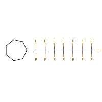 2d structure of (1,1,2,2,3,3,4,4,5,5,6,6,7,7,7-pentadecafluoroheptyl)cycloheptane