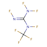 2d structure of (Z)-2,1,1,3-tetrafluoro-3-(trifluoromethyl)guanidine