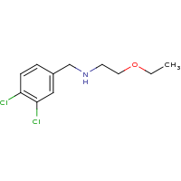 2d structure of [(3,4-dichlorophenyl)methyl](2-ethoxyethyl)amine