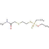 2d structure of (S)-ethyl ethyl[(2-{[(methylcarbamoyl)methyl]sulfanyl}ethyl)sulfanyl]sulfanylidenephosphinite