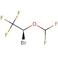 2d structure of (2S)-2-bromo-2-(difluoromethoxy)-1,1,1-trifluoroethane