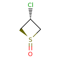 2d structure of 3-chloro-1$l^{4}-thietan-1-one