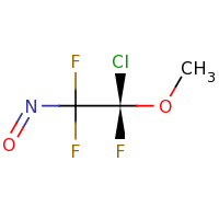2d structure of (1S)-1-chloro-1,2,2-trifluoro-1-methoxy-2-nitrosoethane