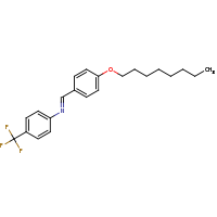 2d structure of (NE)-N-{[4-(octyloxy)phenyl]methylidene}-4-(trifluoromethyl)aniline