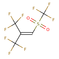 2d structure of 3,3,3-trifluoro-1-(trifluoromethane)sulfonyl-2-(trifluoromethyl)prop-1-ene