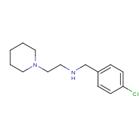 2d structure of [(4-chlorophenyl)methyl][2-(piperidin-1-yl)ethyl]amine