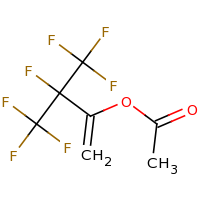 2d structure of 3,4,4,4-tetrafluoro-3-(trifluoromethyl)but-1-en-2-yl acetate