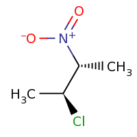 2d structure of (2S,3R)-2-chloro-3-nitrobutane