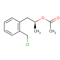 2d structure of (2S)-1-[2-(chloromethyl)phenyl]propan-2-yl acetate