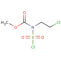 2d structure of methyl N-(2-chloroethyl)-N-(chlorosulfonyl)carbamate