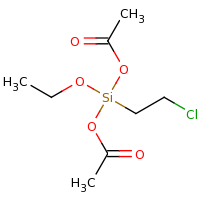 2d structure of (acetyloxy)(2-chloroethyl)ethoxysilyl acetate