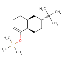 2d structure of {[(4aS,6R,8aR)-6-tert-butyl-3,4,4a,5,6,7,8,8a-octahydronaphthalen-1-yl]oxy}trimethylsilane