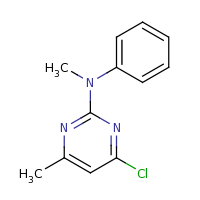 2d structure of 4-chloro-N,6-dimethyl-N-phenylpyrimidin-2-amine