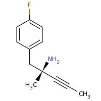 2d structure of (2S)-1-(4-fluorophenyl)-2-methylpent-3-yn-2-amine