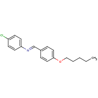 2d structure of (NE)-4-chloro-N-{[4-(pentyloxy)phenyl]methylidene}aniline