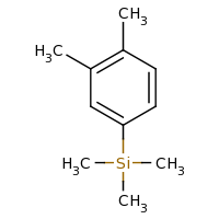 2d structure of (3,4-dimethylphenyl)trimethylsilane