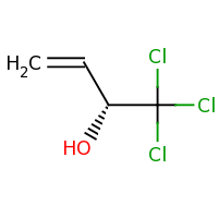 2d structure of (2R)-1,1,1-trichlorobut-3-en-2-ol