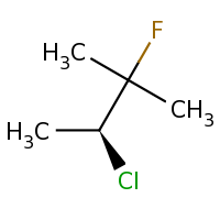 2d structure of (3S)-3-chloro-2-fluoro-2-methylbutane