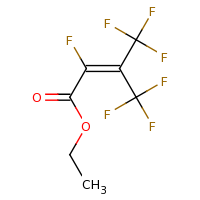 2d structure of ethyl 2,4,4,4-tetrafluoro-3-(trifluoromethyl)but-2-enoate