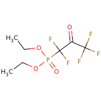 2d structure of diethyl (1,1,3,3,3-pentafluoro-2-oxopropyl)phosphonate