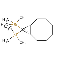 2d structure of trimethyl[(1R,8S)-9-(trimethylsilyl)bicyclo[6.1.0]nonan-9-yl]silane